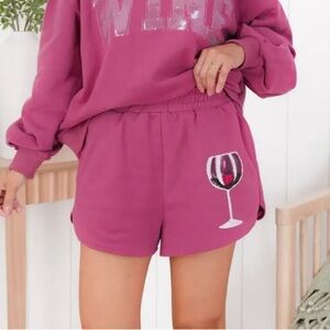 Queen of Sparkles Wine Shorts